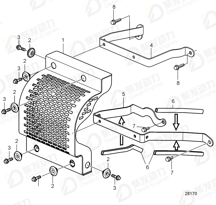 volvo penta Edge protection 21421516 Drawing volvo penta Edge protection 21421516 Drawing
